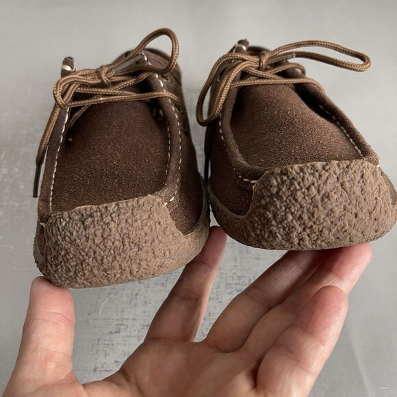 Womens Brown Suede Lace-Up Moccasin Comfort Shoes Loafers 40 / US 8.5 - Picture 6 of 13